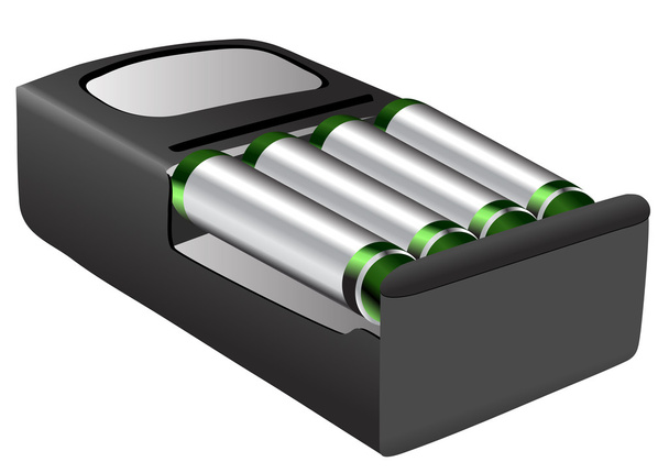 rechargeable batteries - Vector, Image
