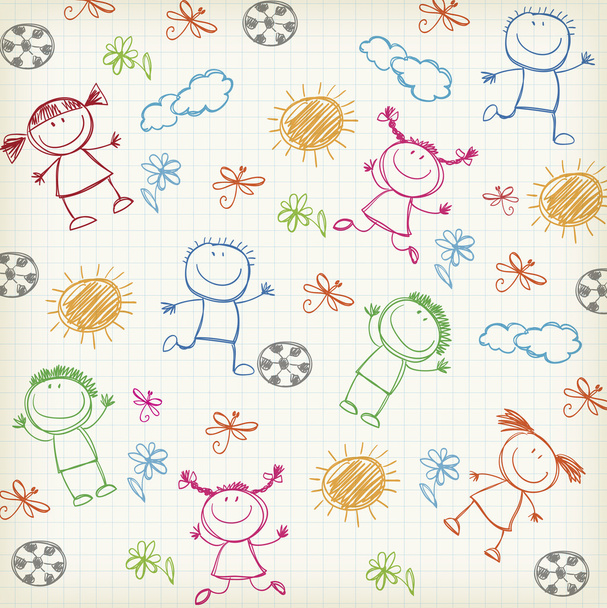filctoll rajza gyermekek 2 - Vektor, kép
