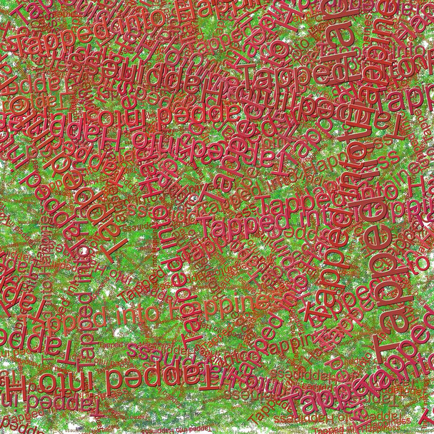 幸せの森グリーンリマにタップされた美しい言葉 - 写真・画像