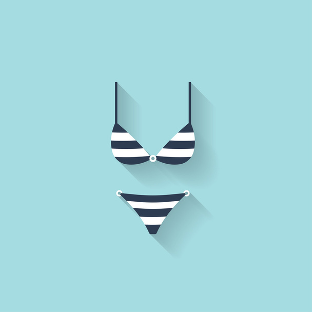 Düz bikini web simgesi - Vektör, Görsel
