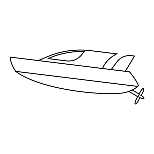 Піктограма швидкісного човна, дизайн векторних ілюстрацій - Вектор, зображення