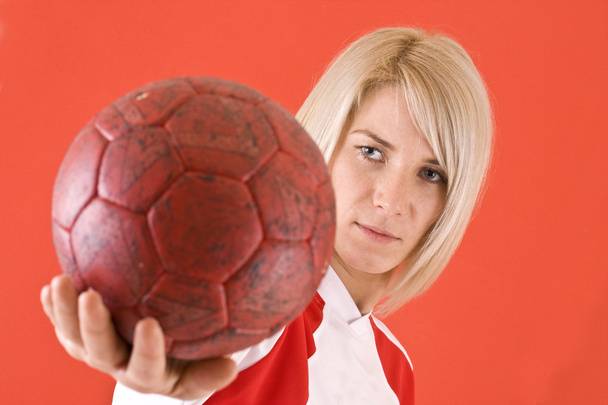Female handball player - 写真・画像