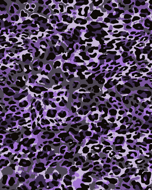 Modello di pelle animale completo senza cuciture del ghepardo del leopardo. Stampa in tessuto viola. Adatto per uso moda. Illustrazione vettoriale. - Vettoriali, immagini