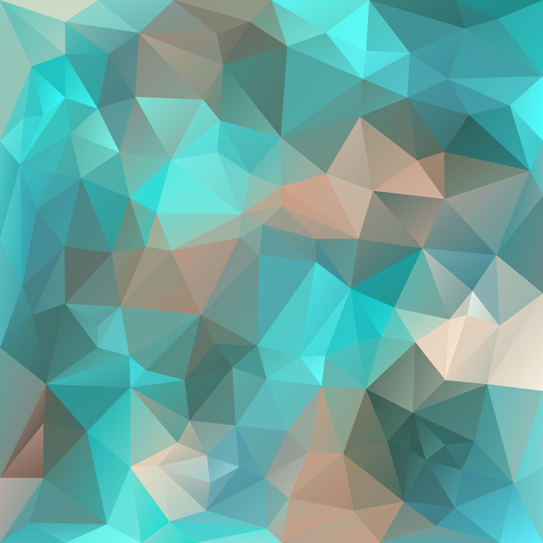 Vector polygonal background pattern - triangular design in ice colors - blue and beige - Vector, Image