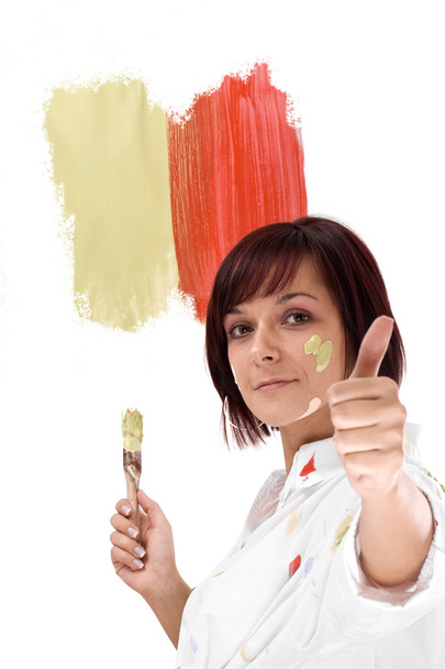 Woman painting - Zdjęcie, obraz