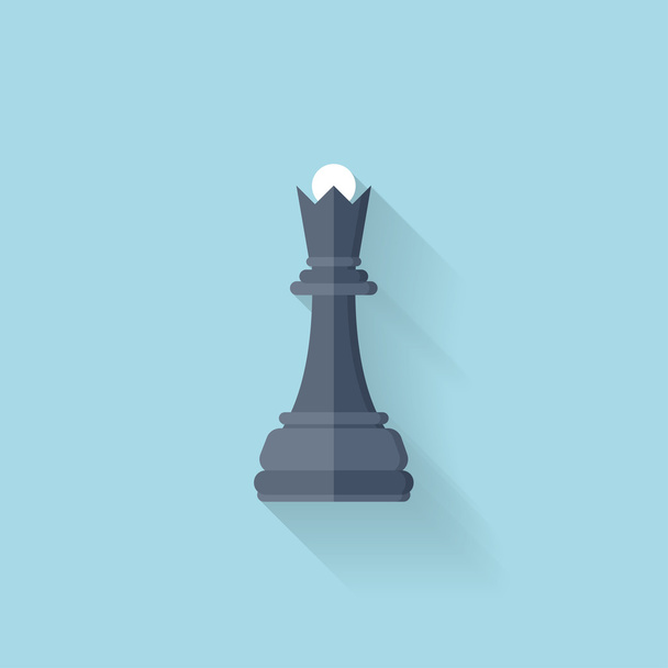 Flat web icon. Chess figure - Vector, Image