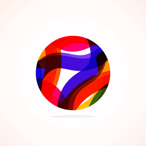 Absztrakt kör logó - minimalista embléma, időtlen és univerzális kör alakú. Az egyedi logó a márkák és fogalmak skáláját képviseli, az egyszerűséget és a kreativitást egyetlen, ikonikus képbe foglalva - Vektor, kép