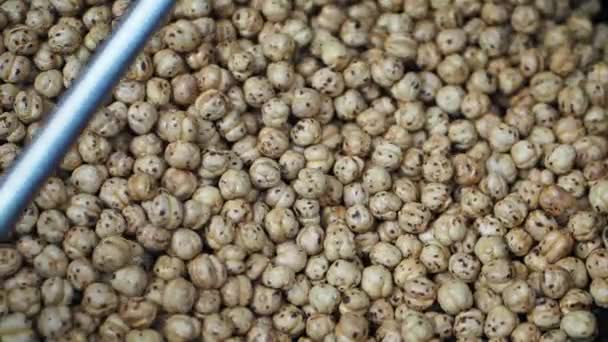 slow motion of preparing toasted chickpeas . - Footage, Video