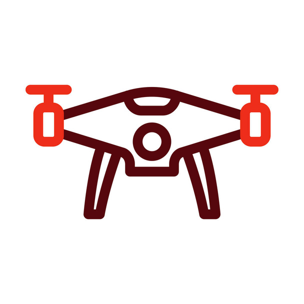 Wektor drona Gruba linia dwóch ikon kolorów do użytku osobistego i komercyjnego - Wektor, obraz