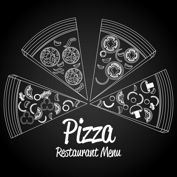 Pizza design. - Vektor, kép
