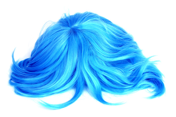 long-haired blue wig - Photo, Image