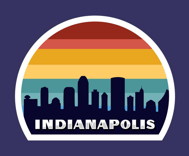 Indianapolis Ιντιάνα Ηνωμένες Πολιτείες της Αμερικής - Διάνυσμα, εικόνα