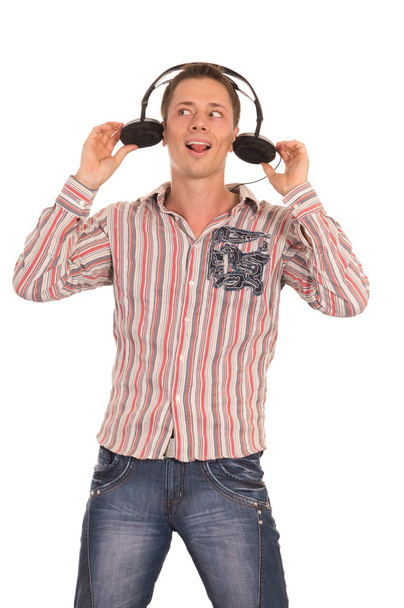 Man with headphones - Fotó, kép