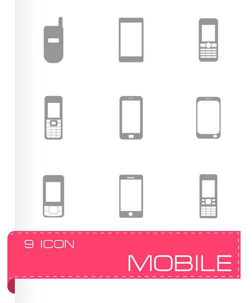 Vector mobiele icons set - Vector, afbeelding