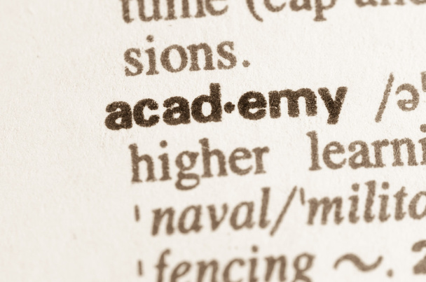 Λεξικό ορισμό της λέξης Ακαδημίας  - Φωτογραφία, εικόνα