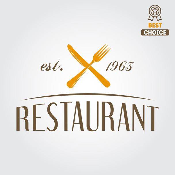 Logo or badge for restaurant, cafe and bar - Вектор,изображение