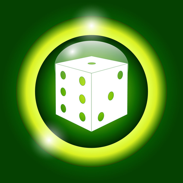 Game Cube jel ikonra. Casino játék szimbólum. - Vektor, kép