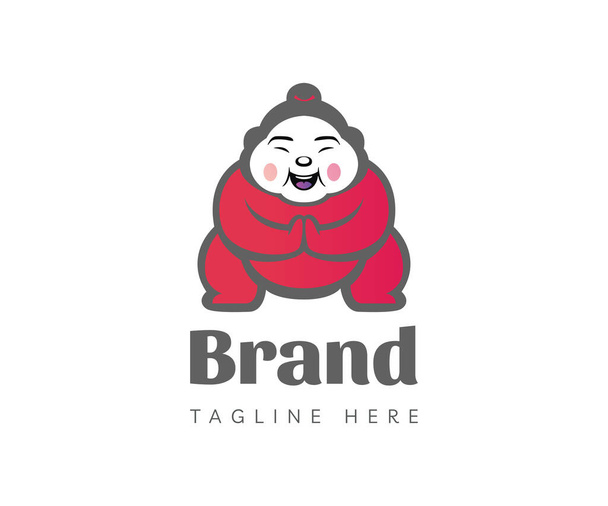 Sumo wrestler logo icon design template elements. Usable for Branding and Business Logos. - Vector, Image