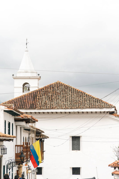 Villa de Leyva, Colombia. 20 de agosto de 2023: Iglesia y arquitectura colonial. - Foto, imagen