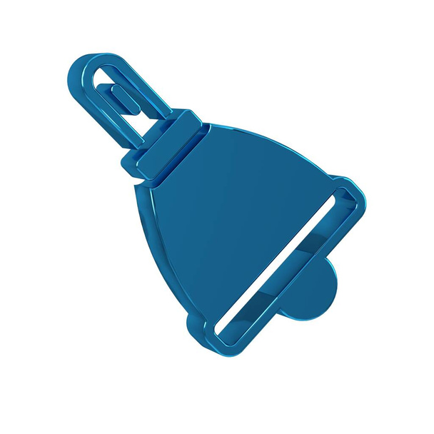 Blue Ringing bell icon isolated on transparent background. Alarm symbol, service bell, handbell sign, notification symbol. . - Photo, Image