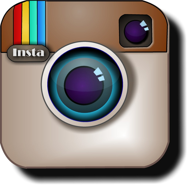 Social networks logo of instagram - Διάνυσμα, εικόνα