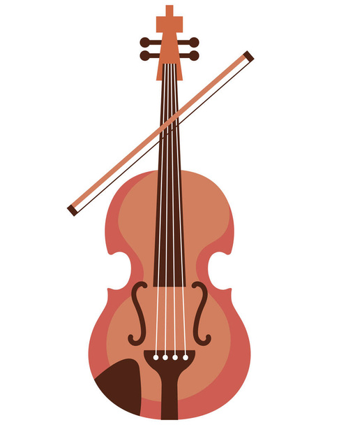 メキシコの楽器バイオリンイラストデザイン - ベクター画像