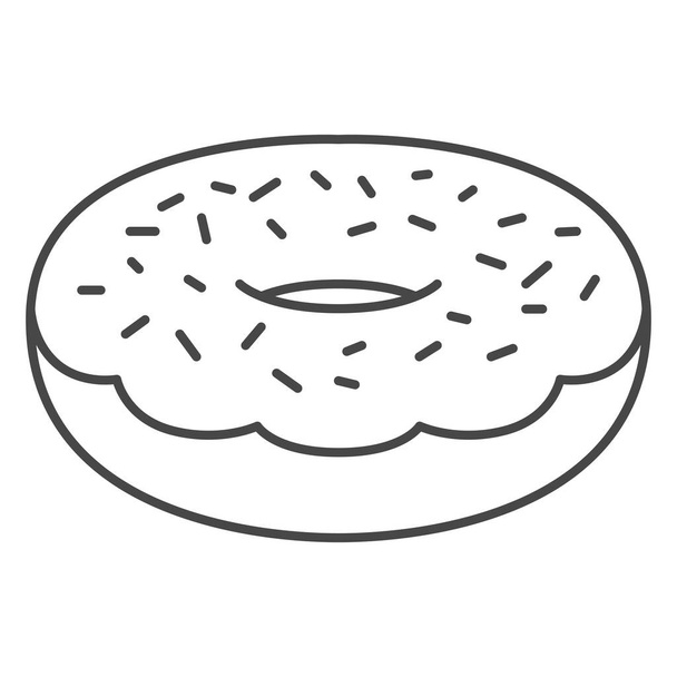 Bonbons seul élément icône illustration beignets - Vecteur, image