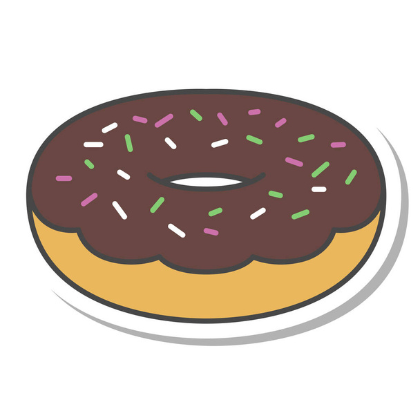 Makeiset yhden kohteen kuvake kuva donitseja - Vektori, kuva