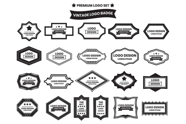 λογότυπα και σήματα σε vintage στυλ που απομονώνονται στο παρασκήνιο - Διάνυσμα, εικόνα