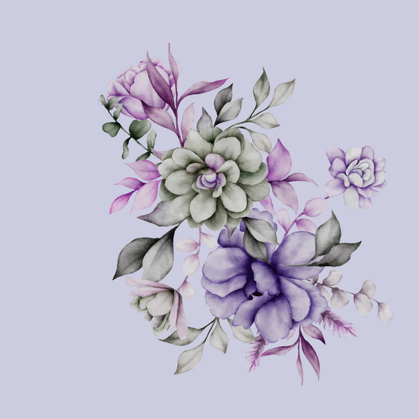 strony rysunek kwiatowy bukiet - Wektor, obraz