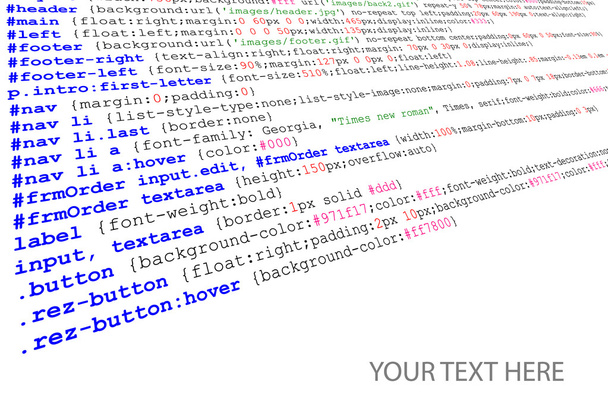 Lista de códigos fonte da folha de estilo
 - Vetor, Imagem