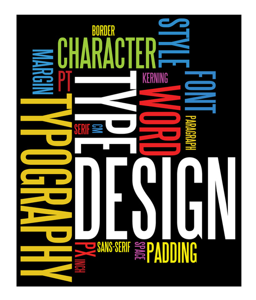Typografie pozadí - Vektor, obrázek