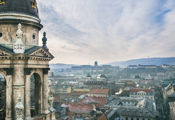 The view over Budapest, Hungary, from Saint Istvan's Basilica vi - Foto, afbeelding