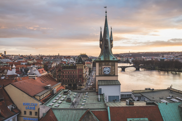 Prague, Czech Republic, Central Europe, 25.12.2014: the view fro - Zdjęcie, obraz