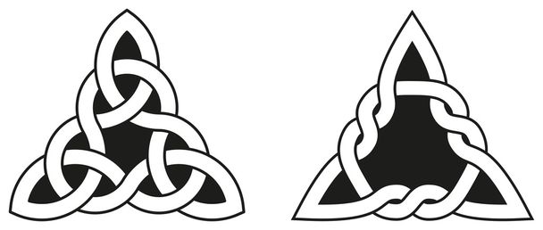 Two Celtic Triangle Knots - Wektor, obraz