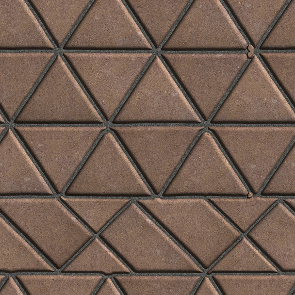 Dalles de pavé brun sous forme de triangles et d'autres formes géométriques
. - Photo, image