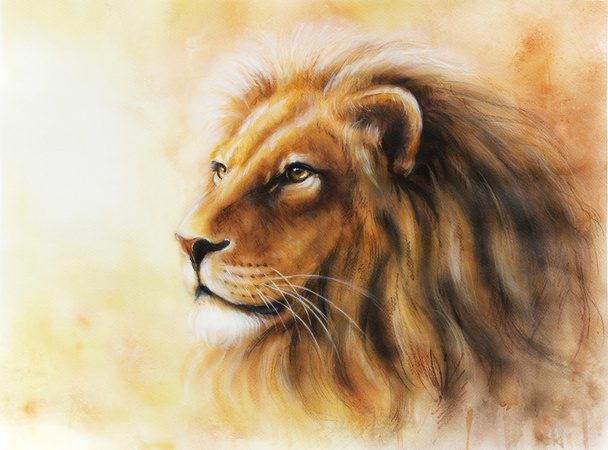Портрет с изображением льва
 - Фото, изображение
