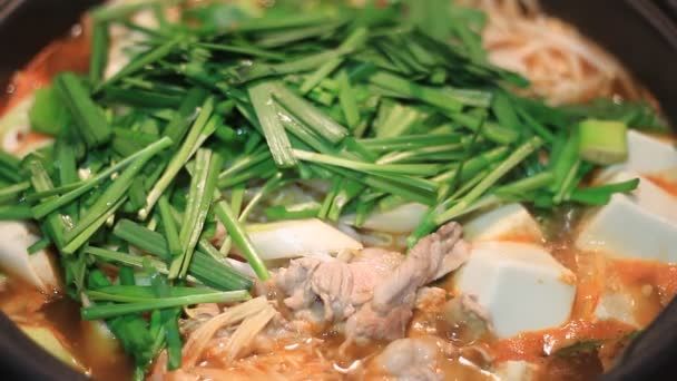 Kimchi braadpan of Kimuchi Nabe in Japan - Video