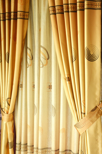 hedvábné záclony - Fotografie, Obrázek