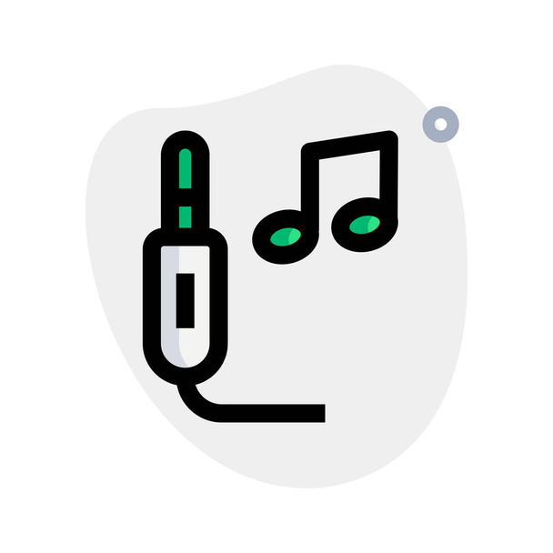Audio jack σύνδεση επιτρέπει τη μουσική να ρέει. - Διάνυσμα, εικόνα