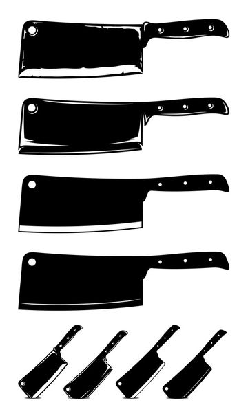 Mięsa tasak noże - Wektor, obraz