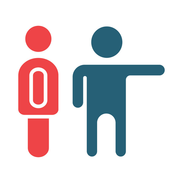 Icona a due colori del glifo vettoriale di direzione di dare per uso personale e commerciale - Vettoriali, immagini