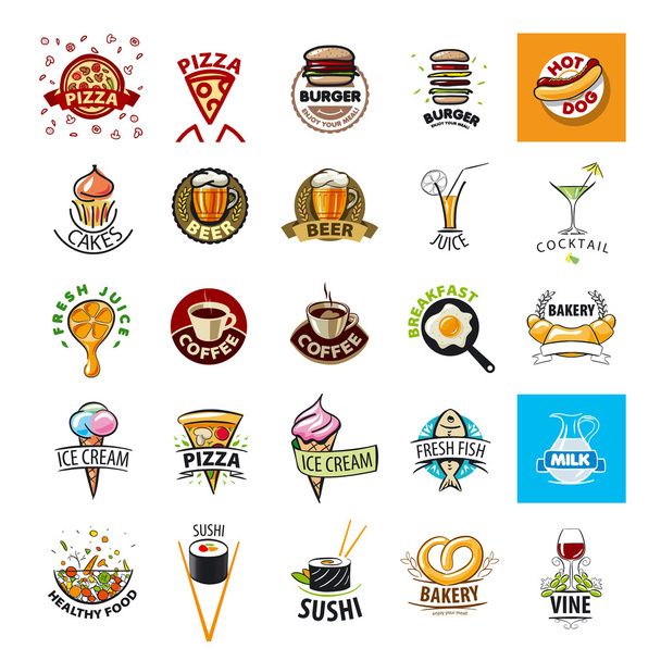Maior coleção de logotipos de vetor comida
 - Vetor, Imagem