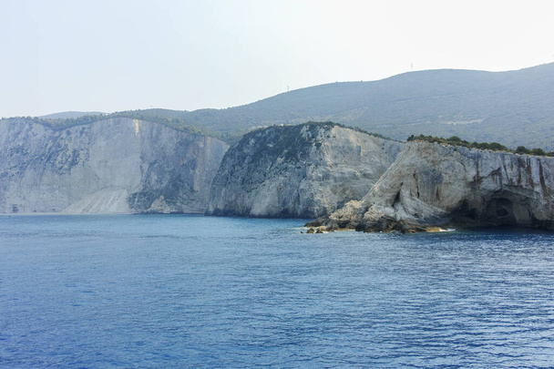 Vue panoramique imprenable sur le littoral de Lefkada, Iles Ioniennes, Grèce - Photo, image