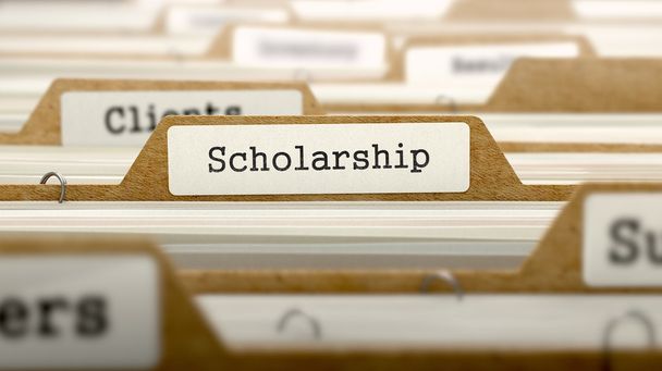 Scholarship Concept with Word on Folder. - Photo, Image