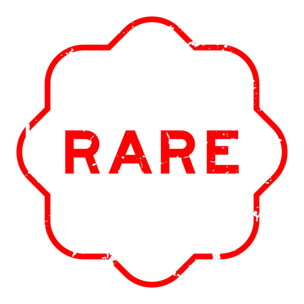 Grunge red rare word rubber seal stamp auf weißem Grund - Vektor, Bild