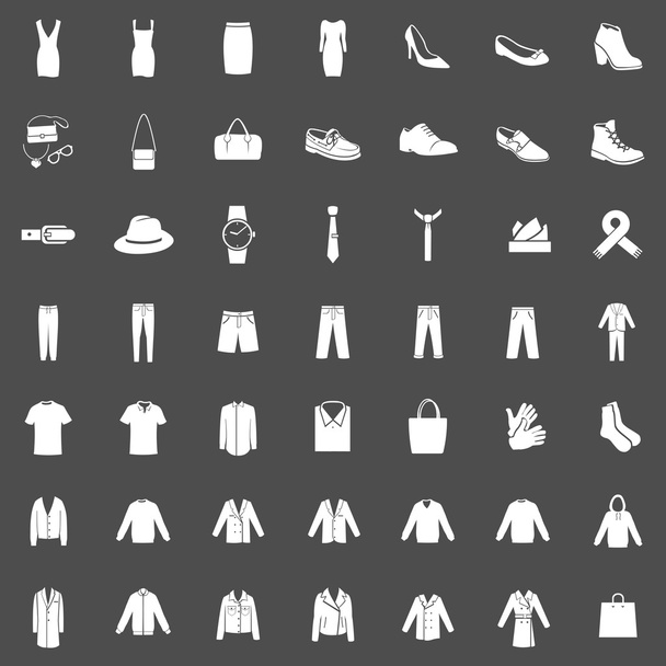 Ensemble de 49 icônes de vêtements
 - Vecteur, image