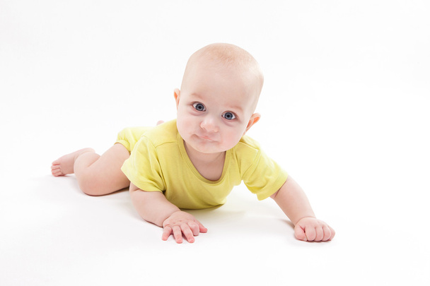 cute baby lying on the background and smiling - Foto, Bild