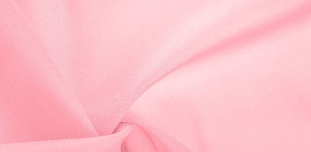Světle růžové hedvábí, textura tapety, pozadí vzor v světle světle sladké růžové růžové barvy, pozadí, tón, textura, vzor - Fotografie, Obrázek