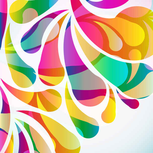 Abstract colorful arc-drop background. Vector. - Vektör, Görsel